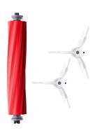 Rovexa Roborock QRevo Plus Uyumlu 1 Adet Ana Fırça 2 Adet Beyaz Yan Fırça