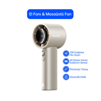 Jisu Life Handheld Fan Pro1 S 5000 mAh Açık Kahverengi Taşınabilir Akıllı El Fanı