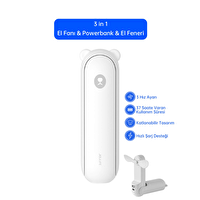 Jisu Life Handheld Fan Life8 Plus 4500 mAh Beyaz El Fanı