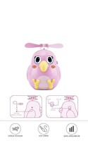 Başkenttekno F-31 El Tipi Mini Fan Vantilatör Sevimli Kuş Figürlü Taşınabilir Mini Fan Pembe