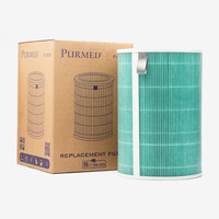 Purmed Xiaomi Mi 1/2/3/ Pro Air Purifier Uyumlu Yeşil Yedek Hepa Filtre