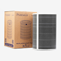 Purmed Xiaomi Smart Air Purifier 4 Uyumlu Rfid Çipli Hepa ve Karbon Filtre Gri