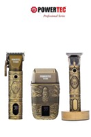 Powertec 3'lü Set TR-8500 Saç Kesim - TR-1818 Sakal Ense Çizim - TR-950 Günlük Sakal Tıraş Makinesi