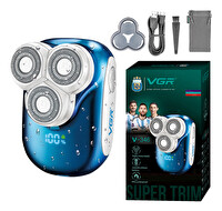VGR V-346 IPX5 Islak Kuru Mini Seyahat Tıraş Makinesi Mavi