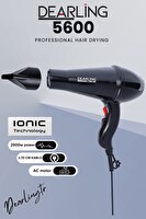 Dearling 2500W AC Motorlu 2 Isı ve 2 Hız Ayarlı Profesyonel Kuaför Tipi Fön Makinesi Siyah