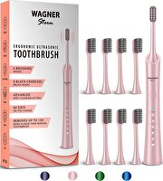 Wagner & Stern Ultrasonik Beyazlatma 8 Fırça Başlıklı Pembe Diş Fırçası