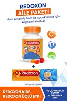 Redoxon Kids+ Redoxon Üçlü Etki 15 Efervesan Tablet (Aile Paketi) I C Vitamini, D Vitamini ve Çinko İçeren Takviye Edici