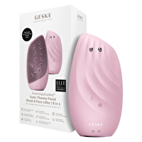 Geske Titreşimli Mikro Akım Termal Pembe Yüz Temizleme ve Cilt Sıkılaştırıcı Cihaz  | Sonic Thermo Facial Brush Face-Lifter