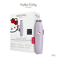 Geske Hello Kitty Titreşimli Mikro Akım Yüz Sıkılaştırıcı Akıllı Kalem Lila| Microcurrent Face-lift Pen