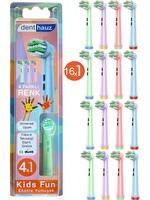 Rovexa Kids Fun - Çocuklara Özel Extra yumuşak Oral B Şarjlı Diş Fırçası Yedek Başlığı - 16'lı Yedek Başlık