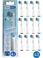 Rovexa Sensetive - Ekstra Yumuşak Oral B Şarjlı Diş Fırçası Yedek Başlığı - 12 Adet Yedek Başlık