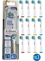 Rovexa X Cross - Çapraz Açılı Kusursuz Temizlik Oral B Şarjlı Diş Fırçası Yedek Başlığı- 12'li Yedek Başlık
