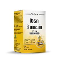 Orzax Ocean Bromelain 30 Kapsül