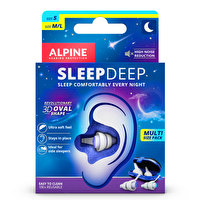 Alpine SleepDeep Mavi M/L Boyut 27 dB Gürültü Azaltma Özel Thermoshape Teknolojisi Uyku Kulak Tıkacı