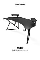 Karr Gaming Vortex Kanatlı Siyah  Oyuncu Masası