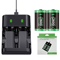 Cosmostech XBOX Series S ve X / X-ONE ve S Controller Dual Charging Station Çoklu 2600 mAh 2 Adet Bataryalı Şarj Kiti X018