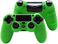 Cosmostech PS4 Controller Joystick Oyun Kolu Gamepad Uyumlu - Silikon Koruyucu Cover Yeşil