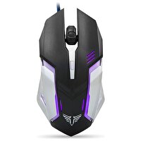 Everest SM-G72 USB Işıklandırmalı Gümüş - Siyah Oyuncu Mouse