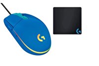Logitech G102 Mavi LightSync Optik Kablolu Oyuncu Mouse ve OEM Gaming Mouse Pad 40x30CM