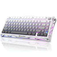 GravaStar Mercury K1 RGB Kablosuz Mekanik Gaming Klavye Beyaz