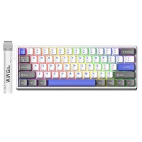 Aula Win60 HE MAX Manyetik Klavye Rapid Trigger GrayWood Swtich 8000Hz RGB TKL Hot Swap Mavi Oyuncu Klavyesi