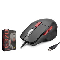 Hadron G370 3600DPI RGB Ledli 1.50 MT USB Kablolu Oyuncu Mouse - Siyah