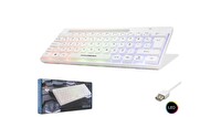 Hadron Hdx2608 Led Q Beyaz Kablolu Oyuncu Mini Klavye