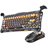 GravaStar Mercury K1 Pro+X Kablosuz RGB Işıklı Mekanik Q Gaming Klavye ve Optik Mouse Seti, CyberFlare