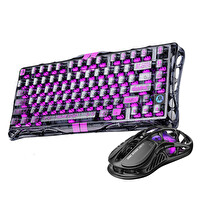 GravaStar Mercury V75 Lite Hall Eff Rapid Trig 8K Hz Kablolu Manyetik Klavye - M2 26K DPI RGB Kablosuz Mouse Oyuncu Seti Siyah