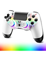 Cosmostech Ps4 Ve PC Uyumlu Dokunmatik RGB Işıklı Panel Çift Titreşim 3.5MM Ses Çıkışı Bluetooth Joystick