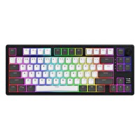 Hator Skyfall Pro Wireless Gri-Siyah %80 Aurum Vanilla Silent Switch Hotswap RGB Kablosuz İngilizce Mekanik Gaming Klavye