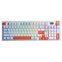 Aula S98 Pro 3 Modlu Mekanik Gaming Kablosuz Klavye RGB Hot Swap Star Vector Switch Makrolu Oyuncu Klavyesi Turuncu