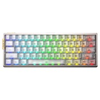Aula AG60 Alüminyum Manyetik Klavye Hall Effect Snowglow Switch 8000Hz RGB TKL Hot Swap Oyuncu Klavyesi Şeffaf