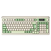 Aula S99 Pro Retro RGB Bluetooth 2.4GHz Type-C 3 Mod Makrolu Türkçe Q Oyuncu Klavye Yeşil