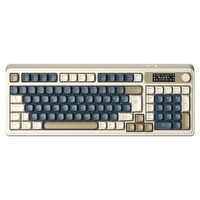 Aula S99 Pro Retro RGB Bluetooth 2.4GHz Type-C 3 Mod  Makrolu Türkçe Q Oyuncu Klavye Lacivert