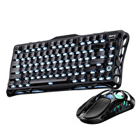GravaStar Mercury K1 Mekanik Gaming Klavye ve X Kablosuz Optik Mouse Seti Stealth Black