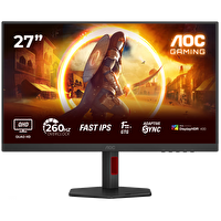 AOC Q27G4ZR 27" 260 Hz (OC) 1 MS HDMI DP Adaptive Sync HDR400 Pivot QHD Fast IPS Oyuncu Monitörü