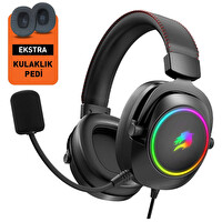 GameBooster H44 RGB USB7.1 Siyah Profesyonel Oyuncu Kulaklığı