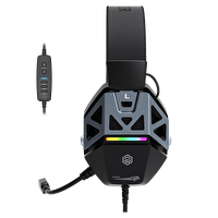 GameBooster GB-H15B Forge RGB Virtual Enc 7.1 Surround Kablolu Oyuncu Kulaklığı Siyah