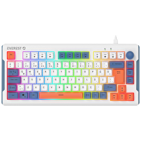 Everest KB-75 Smooth Membran Switch RGB Beyaz - Mavi - Turuncu Kablolu Oyuncu Klavyesi