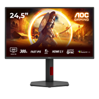 AOC Q25G4SR 24.5" 300Hz 1ms QHD Fast IPS Adaptive Sync Pivot HDR400 Oyuncu Monitörü