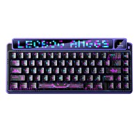 Leobog AMG65 Mekanik LED Matrix Ekranlı Sessiz Pamuk Şeker Anahtar RGB Hot Swap Siyah Oyuncu Klavyesi