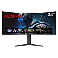 Koorui 34E6UC 34" 165Hz 1 MS VA WQHD HDMI - DisplayPort Curved Oyuncu Monitörü