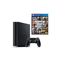 Sony Playstation 4 Slim 1 TB Oyun Konsolu + GTA 5 PS4 Oyun (İthalatçı Garantili)