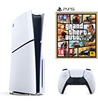 Sony Playstation 5 Slim CD Edition 1 TB - PS5 GTA 5 Oyun Konsolu (İthalatçı Garantili)