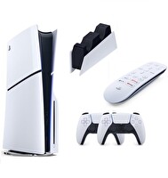 Sony Playstation 5 Slim CD Edition 1 TB- 2. Dualsense Kol - Şarj İstasyonu - Medya Kumandası Oyun Konsolu (İthalatçı Garantili)