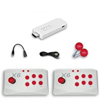 ScHitec 21150 X6 4KHD 64GB Kablosuz Çift Arcade Joystickli Retro Oyun Konsolu