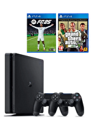 Sony Playstation 4 Slim 1 TB - 2. DualShock Kol - Ps4 FC 25 + GTA 5 ( İthalatçı Garantili )