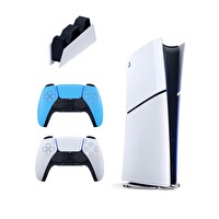Sony Playstation 5 Slim Digital 825 GB - Şarj İstasyonu - 2. Mavi Dualsense (İthalatçı Garantili)