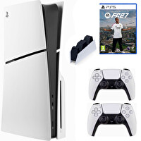 Sony Playstation 5 Slim CD'li 1 TB - 2.Kol Dualsense - Şarj İstasyonu - PS5 FC27 (İthalatçı Garantili)